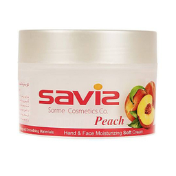 کرم مرطوب کننده دست و صورت ساویز (Saviz) مدل Peach وزن 180 گرم