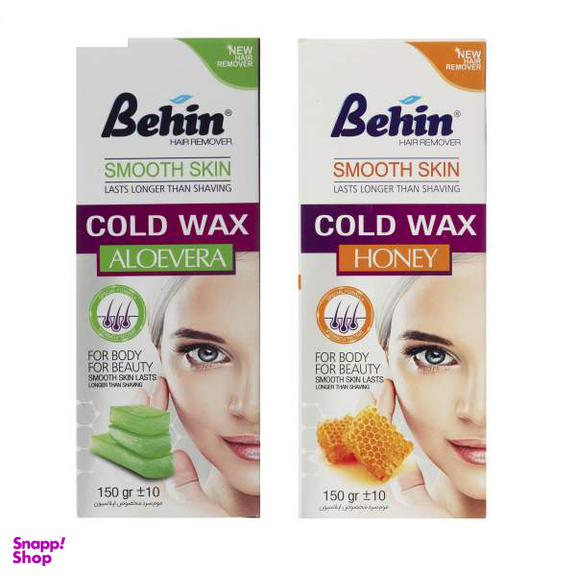 وکس موبر بهین (Behin) مدل Honey و Aloe وزن 150 گرم بسته 2 عددی