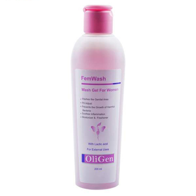 ژل بهداشتی بانوان اُلی ژن (Oligen) مدل Femwash حجم 200 میلی‌لیتر