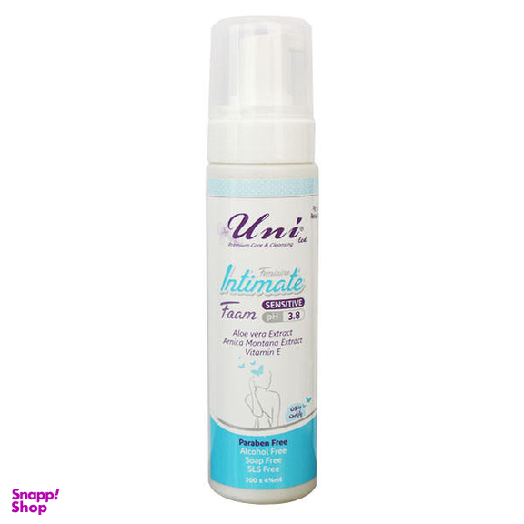 فوم بهداشتی بانوان یونی لد (Uni led) مدل Feminine Intimate مناسب پوست حساس حجم 200 میلی‌ لیتر
