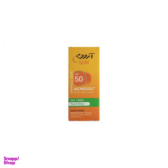 کرم ضد آفتاب فاقد چربی آردن (Ardene) مدل Acnesol با SPF 50 رنگ Peach Beige حجم 50 میلی‌ لیتر