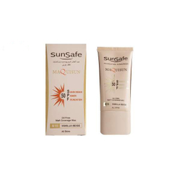 کرم ضد آفتاب رنگی سان سیف فاقد چربی با spf50 رنگ بژ وانیلی حجم 40 میلی لیتر