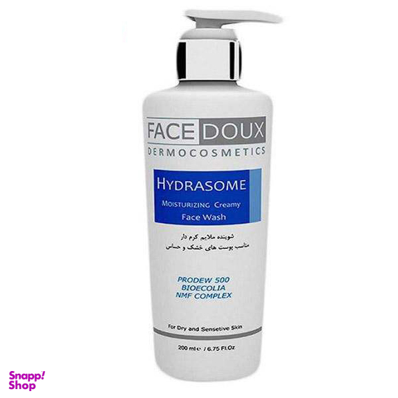 ژل شستشو صورت فیس دوکس (Face Doux) سری Hydrasome مناسب پوست های خشک و حساس حجم 200 میلی‌ لیتر
