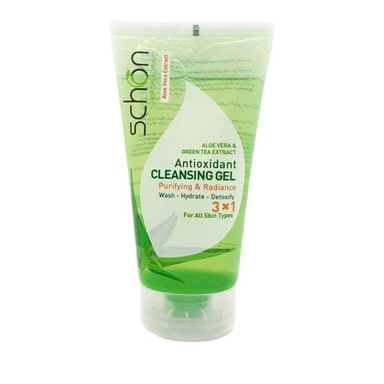 ژل شستشو صورت شون (Schon) مدل Aloe Vera & Green Tea حجم 150 میلی لیتر