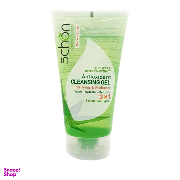 ژل شستشو صورت شون (Schon) مدل Aloe Vera & Green Tea حجم 150 میلی لیتر