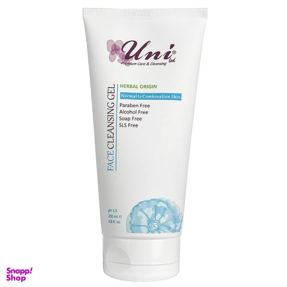 ژل پاک‌ کننده صورت یونی لد (Uni Led) سری Herbal Origin مدل Normal To Combination Skin حجم 200 میلی‌ لیتر