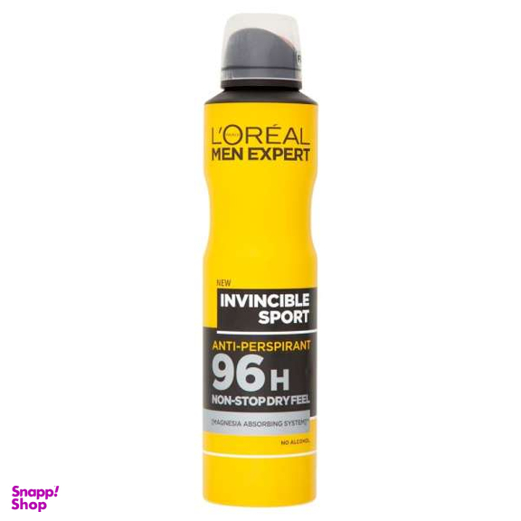 اسپری ضد تعریق مردانه لورآل (Loreal) سری Men Expert مدل Invincible sport حجم 250 میلی لیتر