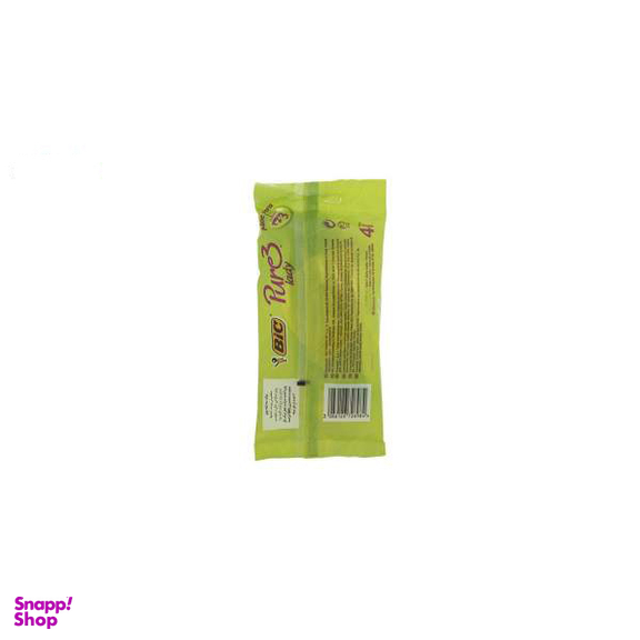 خودتراش زنانه بیک (Bic) مدل Pure بسته 4 عددی