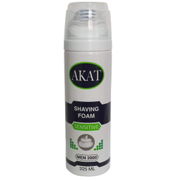 فوم اصلاح آکات (Akat) مدل Sensitive حجم 225 میلی‌ لیتر