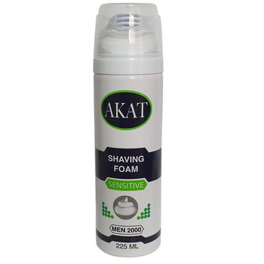 فوم اصلاح آکات (Akat) مدل Sensitive حجم 225 میلی‌ لیتر