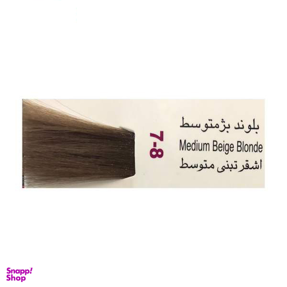 رنگ مو پادینا (Padina) شماره 7.8 رنگ بلوند بژ متوسط حجم 100 میلی‌لیتر