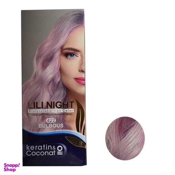کیت رنگ مو لی لی نایت (Lili Night) شماره 422 رنگ پیازی حجم 120 میلی‌لیتر