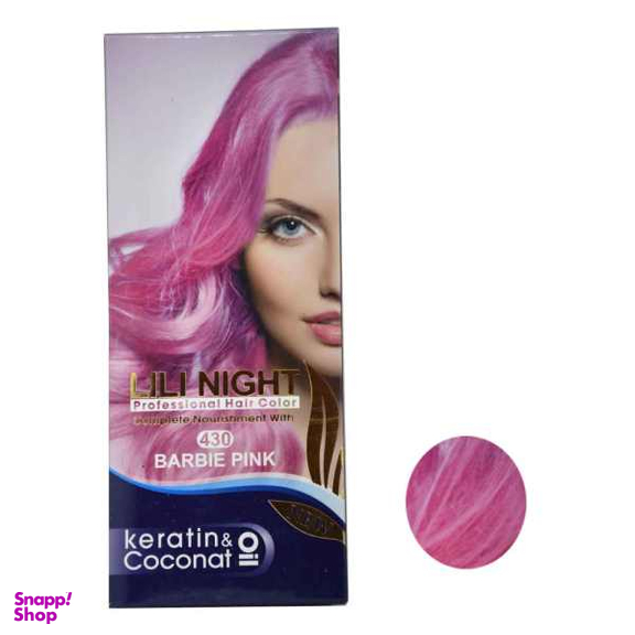 کیت رنگ مو لی لی نایت (Lili Night) شماره 430 رنگ صورتی حجم 120 میلی‌لیتر