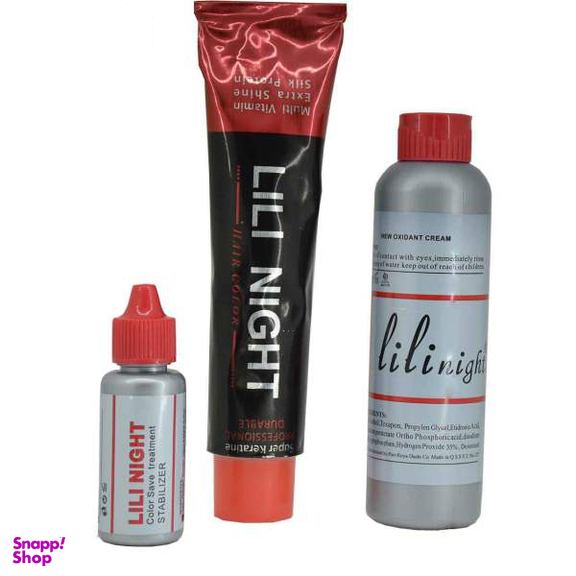 کیت رنگ مو لی لی نایت (Lili Night) شماره 7.77 رنگ نسکافه‌ای تیره حجم 120 میلی‌لیتر