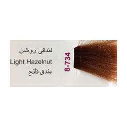 رنگ مو پادینا (Padina) شماره 8.734 رنگ فندقی روشن حجم 100 میلی‌لیتر