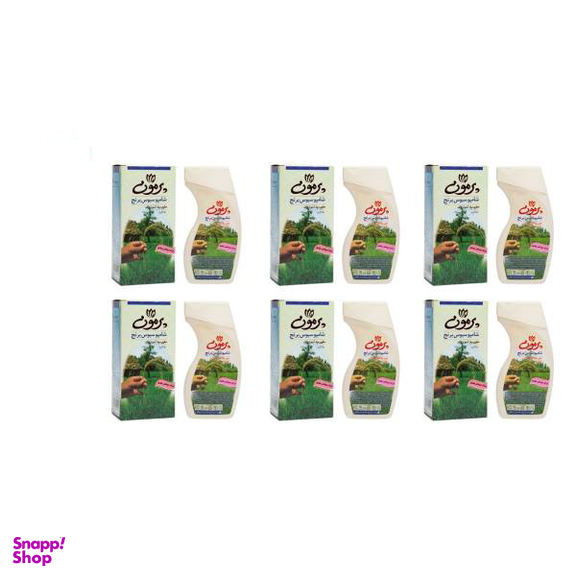 شامپو پرمون (Parmoon) مدل Rice Bran مناسب موی خشک وزن 250 گرم بسته 6 عددی