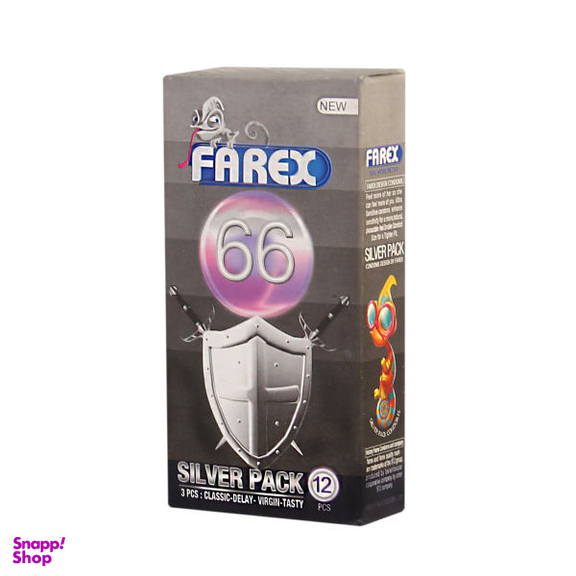 کاندوم فارکس (Farex) مدل SILVER PACK 66 بسته 12 عددی
