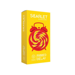 کاندوم اسکارلت (Scarlet) مدل RIBBED DELAY بسته 12 عددی