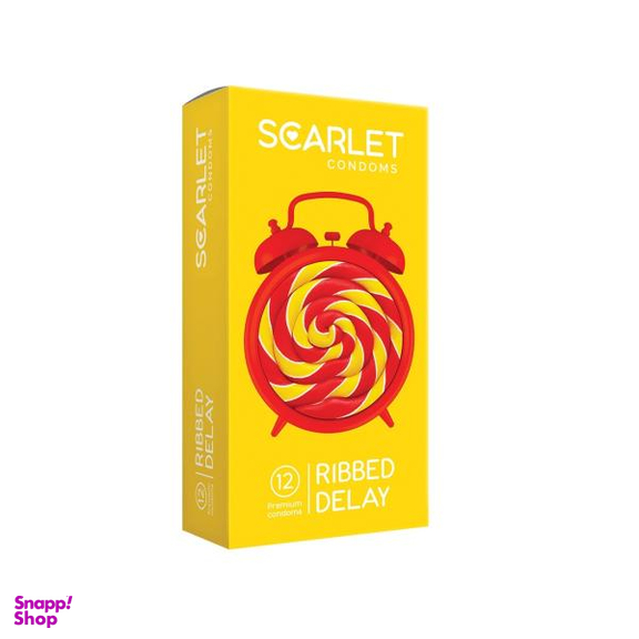 کاندوم اسکارلت (Scarlet) مدل RIBBED DELAY بسته 12 عددی
