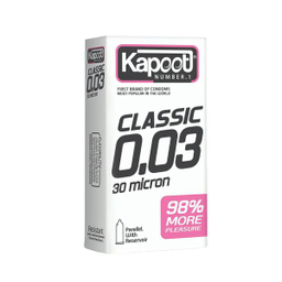 کاندوم کاپوت (Kapoot) مدل 30Micron بسته 12 عددی