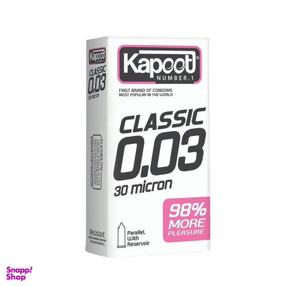 کاندوم کاپوت (Kapoot) مدل 30Micron بسته 12 عددی