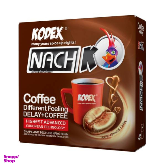 کاندوم ناچ کدکس مدل Coffee بسته 3 عددی
