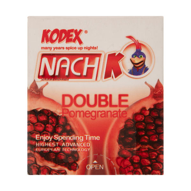 کاندوم ناچ کدکس (Nach Kodex) مدل Double Pomegranate بسته 3 عددی