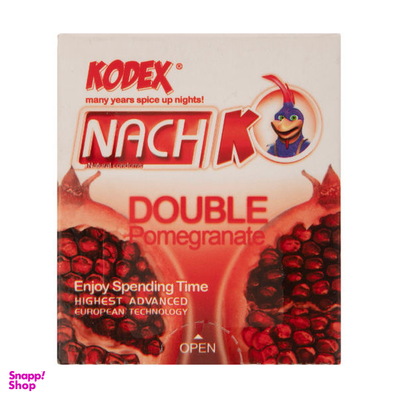 کاندوم ناچ کدکس (Nach Kodex) مدل Double Pomegranate بسته 3 عددی
