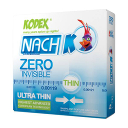 کاندوم ناچ کدکس (Nach Kodex) مدل Zero Invisible بسته 3 عددی