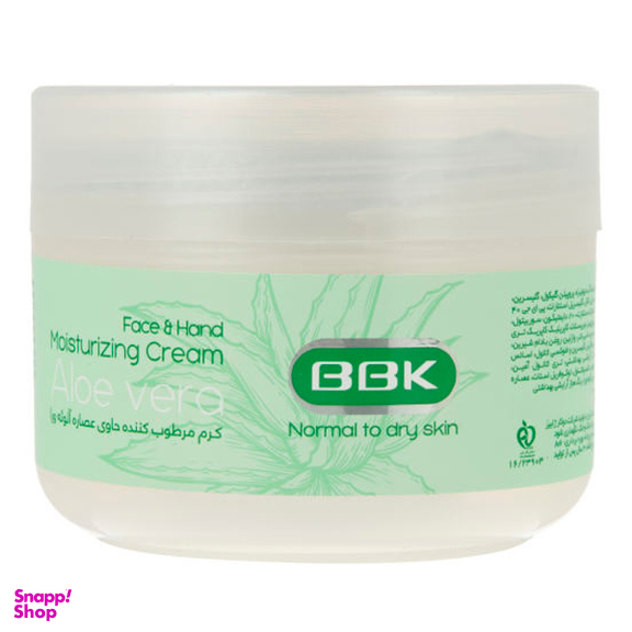 کرم آبرسان ببک (B.B.K) مدل Aloe vera حجم 100 میلی لیتر