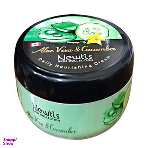 کرم مرطوب کننده نیوتیس (Newtis) مدل آلویه ورا و خیار حجم 200 میلی‌لیتر