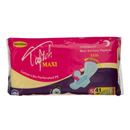 نوار بهداشتی بالدار تافته مدل Maxi ویژه شب سایز XXXL بسته 5 عددی