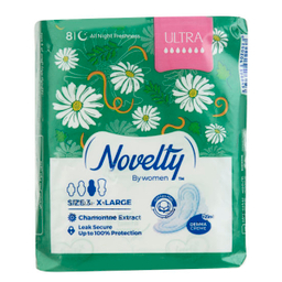 نوار بهداشتی بالدار ناولتی (Novelty) کد 01 سایز خیلی بزرگ بسته 8 عددی