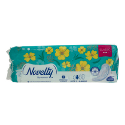 نوار بهداشتی بالدار ناولتی (Novelty) مدل Classic سایز بزرگ بسته 10 عددی