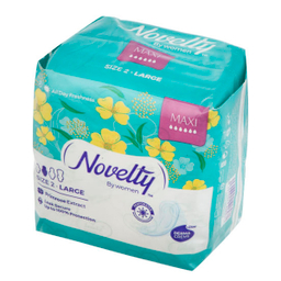 نوار بهداشتی بالدار ناولتی (Novelty) مدل Maxi Chamomile سایز بزرگ بسته 8 عددی