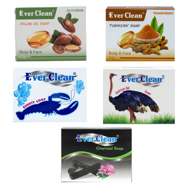 صابون شستشو اورکلین (Ever clean) مدل EVC وزن 65 گرم مجموعه 5 عددی