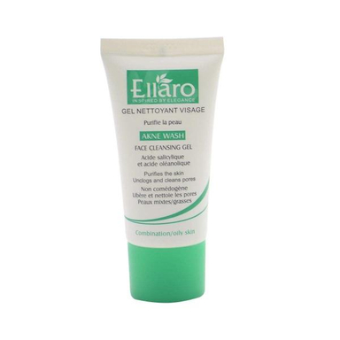 ژل شستشوی صورت الارو (Ellaro) مدل Akne Wash حجم 20 میلی‌لیتر