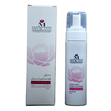 فوم شستشو صورت مدیلن (Medilan) مدل Hydrating حجم 200 میلی‌لیتر