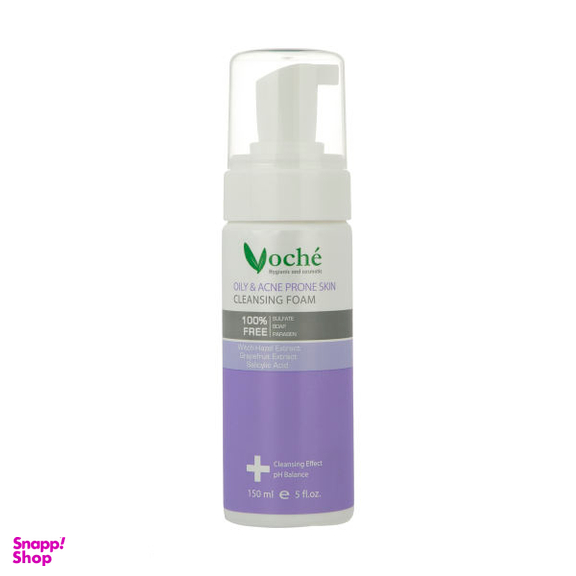 فوم شستشوی صورت وچه (Voche) مدل Oily And Acne PrOne Skin حجم 150 میلی‌لیتر