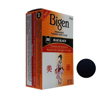 رنگ مو پودری بیگن (Bigen) شماره 88 رنگ پر کلاغی وزن 6 گرم