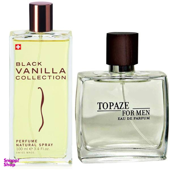 ادوپرفیوم استاویتا (Stavita) مدل Black Vanilla به همراه ادوپرفیوم مردانه مدل Topaze حجم 100 میلی‌لیتر
