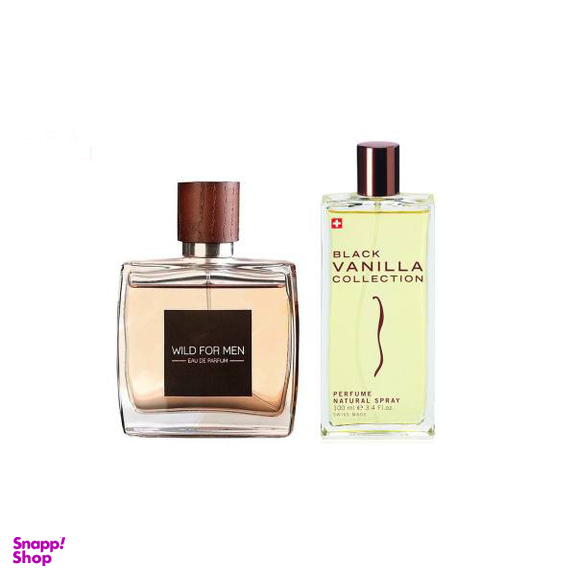 ادوپرفیوم استاویتا (Stavita) مدل Black Vanilla به همراه ادوپرفیوم مردانه مدل Wild حجم 100 میلی‌لیتر