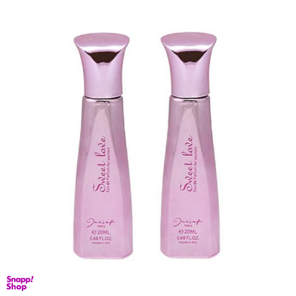 عطر جیبی زنانه ژک ساف (Jacsaf) مدل Sweet Love حجم 22 میلی‌لیتر بسته 2 عددی
