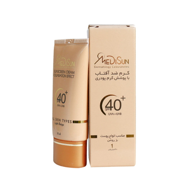 کرم ضد آفتاب مدیسان (Medisun) مناسب انواع پوست رنگ بژ روشن با SPF40 حجم 30 میلی لیتر