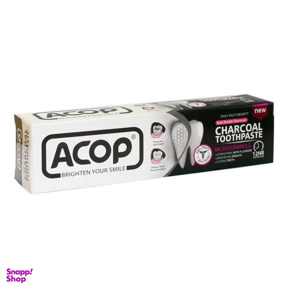 دهان شویه آکوپ (Acop) مدل Orthodontic حجم 300 میلی‌ لیتر + خمیر دندان آکوپ مدل Charcoal حجم 90 میلی‌ لیتر