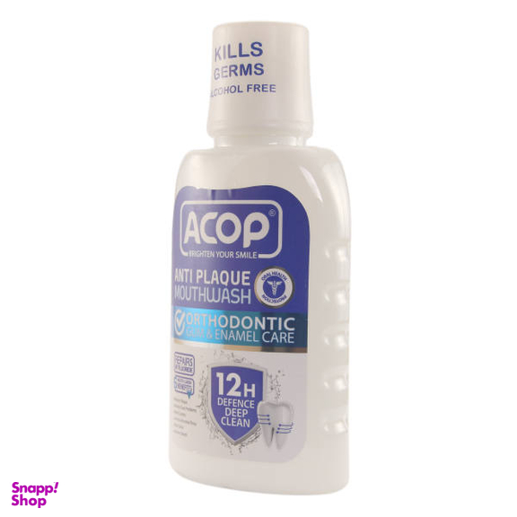 دهان شویه آکوپ (Acop) مدل Orthodontic حجم 300 میلی‌ لیتر + خمیر دندان آکوپ مدل Charcoal حجم 90 میلی‌ لیتر