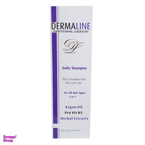 شامپو مو درمالاین (Dermaline) مدل Daily حجم 250 میلی‌لیتر