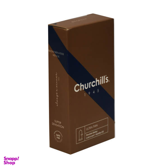 کاندوم چرچیلز (Churchill's) مدل Ulitra Thin Double delay بسته 12 عددی