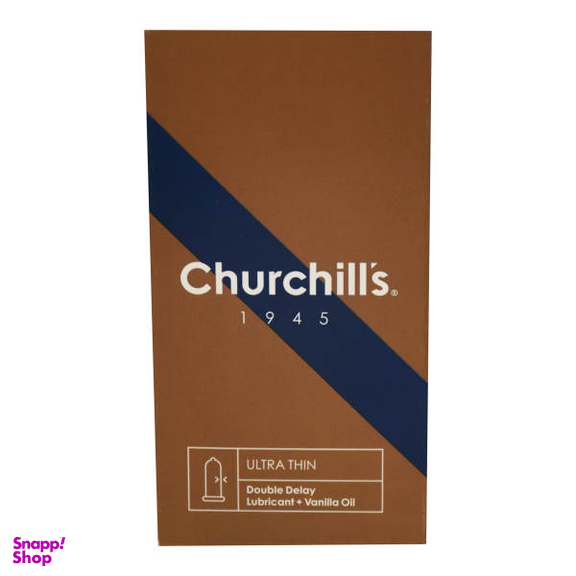 کاندوم چرچیلز (Churchill's) مدل Ulitra Thin Double delay بسته 12 عددی