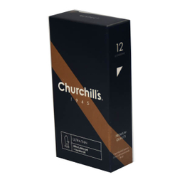کاندوم چرچیلز (Churchill's) مدل Ultra Thin Lubricant 1945 بسته 12 عددی